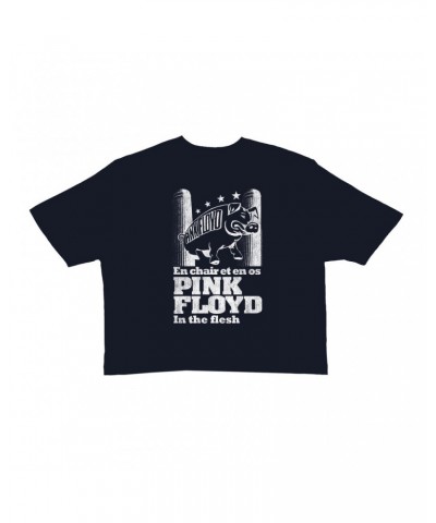 Pink Floyd Ladies' Crop Tee | In The Flesh Concert en Français Design Crop T-shirt $11.05 Shirts