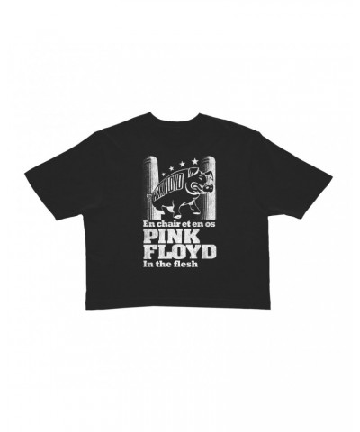 Pink Floyd Ladies' Crop Tee | In The Flesh Concert en Français Design Crop T-shirt $11.05 Shirts