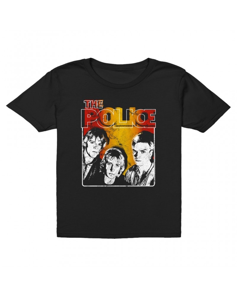 The Police Kids T-Shirt | Outlandos Ombre Trio Distressed Kids T-Shirt $10.48 Kids