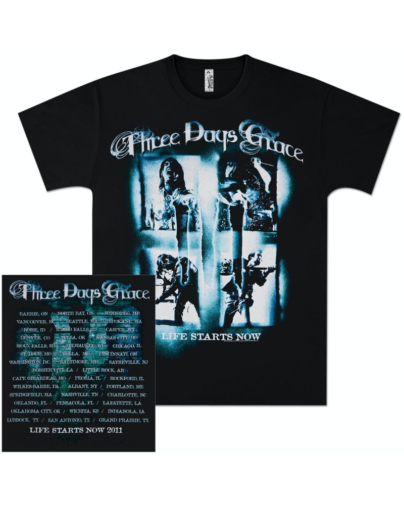 Three Days Grace Scream Squares 2011 Tour T-Shirt $10.00 Shirts