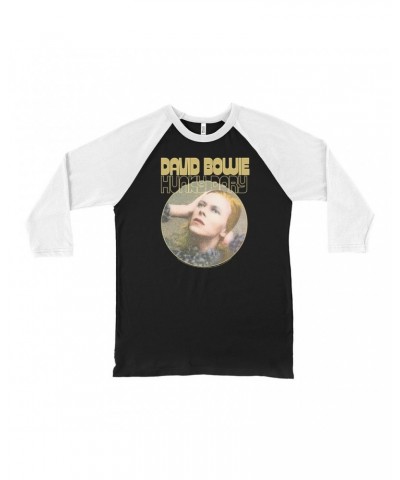 David Bowie 3/4 Sleeve Baseball Tee | Hunky Dory Album Design Shirt $11.38 Shirts