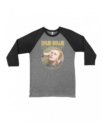 David Bowie 3/4 Sleeve Baseball Tee | Hunky Dory Album Design Shirt $11.38 Shirts