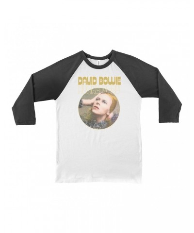 David Bowie 3/4 Sleeve Baseball Tee | Hunky Dory Album Design Shirt $11.38 Shirts