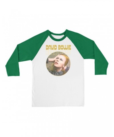 David Bowie 3/4 Sleeve Baseball Tee | Hunky Dory Album Design Shirt $11.38 Shirts