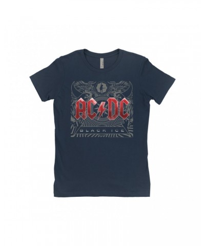 AC/DC Ladies' Boyfriend T-Shirt | Black Ice Album Cover Art Shirt $11.73 Shirts