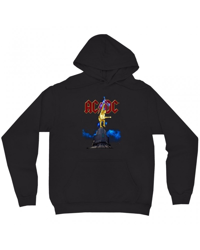 AC/DC Hoodie | Angus Young Thunder Statue Design Hoodie $13.58 Sweatshirts