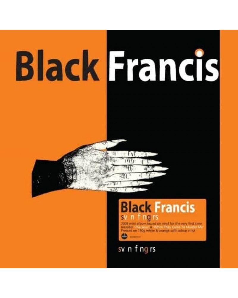 Black Francis LP Vinyl Record - Svn Fngrs (Orange And White Split Vinyl) $18.40 Vinyl