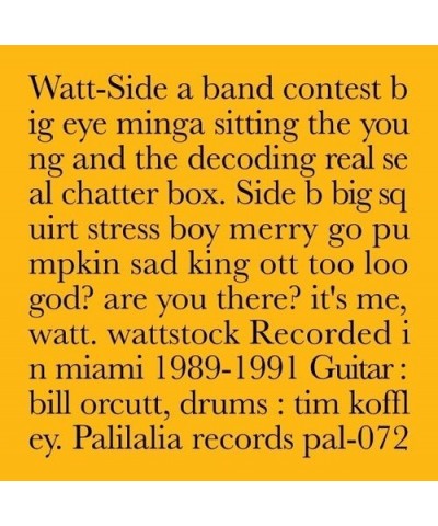 WATT Recorded In Miami 1989-1991 Vinyl Record $7.82 Vinyl