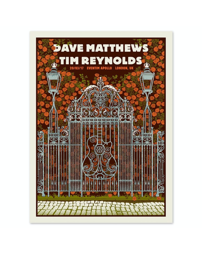 Dave Matthews Band Dave & Tim Show Poster - London 3/20/2017 $18.40 Decor